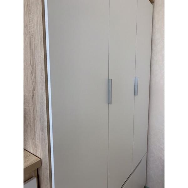 Шкаф "Асти" 3-дверный  сонома/белый КД фото 3